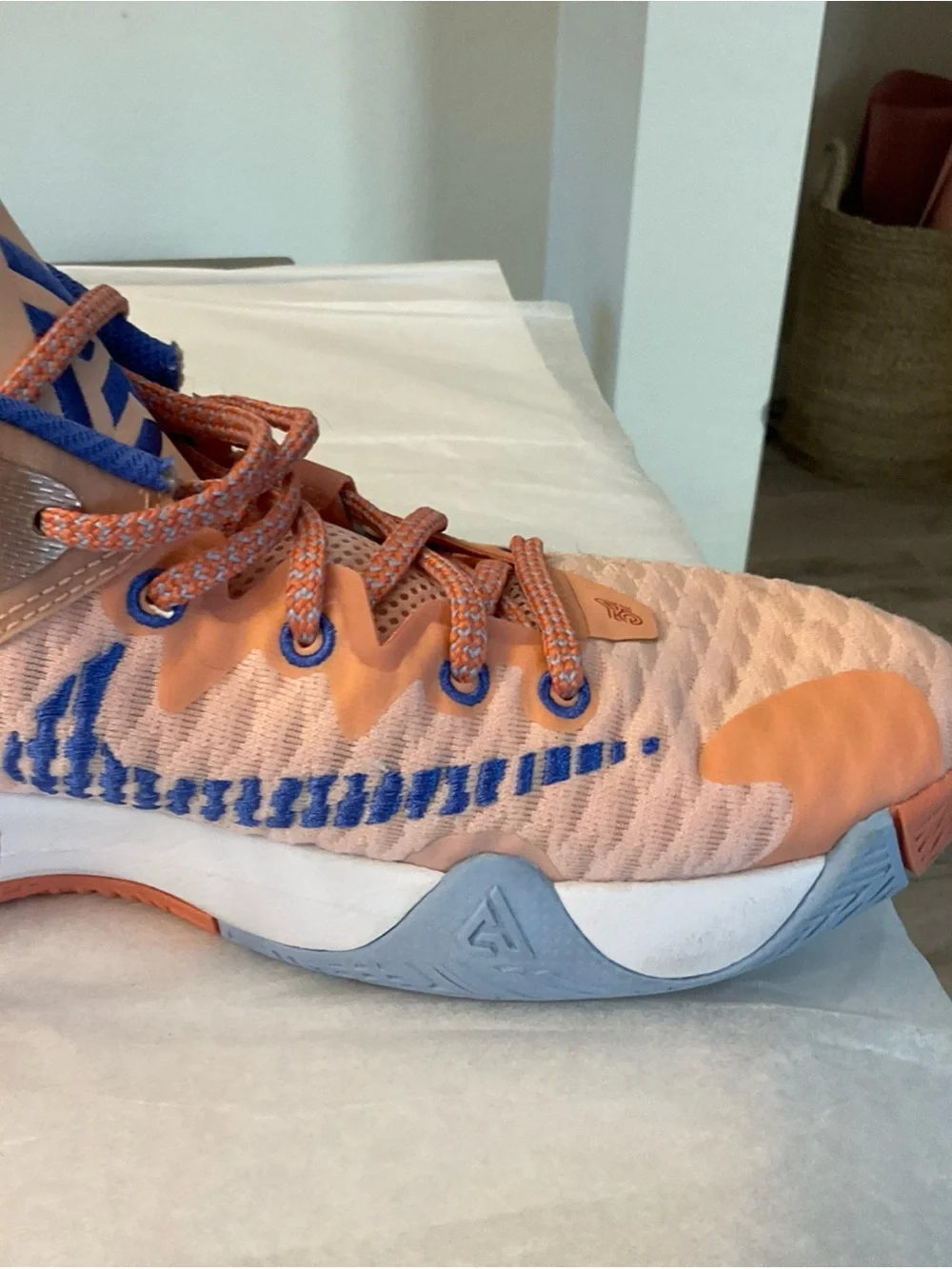 Nike Giannis Immortality Orange/Blue Basketball Shoes CZ4099-800 Mens Sz 8.5